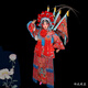 京越劇戲曲演出服裝 武旦刀馬旦穆桂英戲服 古裝女將縐料女大靠旗 紅色 女靠含云間旗子裙腿