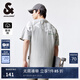 杰克·瓊斯（JACK&JONES）25年男裝春夏重磅純棉寬松休閑多色短袖T恤男小眾個(gè)性上衣情侶款 G41淺花灰色 M