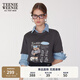 Teenie Weenie小熊T恤女2025年夏季新款簡約休閑時髦印花圓領短袖T恤女 煤灰色 L
