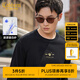 卡賓男裝 膠原蛋白針織衫秋新款金線刺繡LOGO線衫舒適毛衣暖A 煤黑色01 XL /180/52