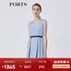 PORTS寶姿春夏新品女裝V-領(lǐng)無袖中長(zhǎng)連衣裙LM8D079MFT022 霧藍(lán)色 M (6)