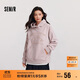 森馬（Semir）史努比系列衛衣女中長(cháng)款假兩件圖案冬oversize搖粒絨101724116019