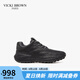 VICKI BROWN【VB男鞋】法國品牌時尚包底鞋舒適百搭休閑鞋潮流復(fù)古皮鞋子戶外 黑色 41