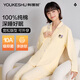 有棵樹(shù)睡衣女士秋季100%純棉簡(jiǎn)約翻領(lǐng)長(cháng)袖開(kāi)衫可外穿家居服女睡衣2025