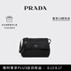 PRADA/普拉達(dá)【禮物】女士Prada Traveller Re-Nylon加襯大號郵差包 黑色