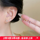 梵昇昱S999足銀耳釘女 養(yǎng)耳洞耳環(huán)耳骨釘睡覺不用摘高級輕奢耳飾耳棒男 s999純銀糖果耳釘【一對裝白色】