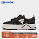 FILA FUSION斐樂(lè )潮牌女鞋滑板生活鞋2025夏新款50-50帆布鞋休閑鞋 黑/奶白-BG 37.5