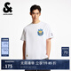杰克·瓊斯（JACK&JONES）NBA聯(lián)名款夏季新款純棉印花字母貼布日常寬松短袖T恤225201142 A06本白色 常規 M （175）