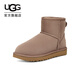UGG秋季女士休閑舒適平底圓頭純色保暖經(jīng)典迷你短靴雪地靴1016222 CRBO | 馴鹿色 38