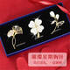 締晶四葉草胸針女高檔精致胸花輕奢大氣西裝別針新年年會(huì )伴手禮物女生 輕奢胸針三件套