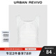 UR夏季新款女裝甜美少女感蝴蝶結無(wú)袖罩衫襯衫UWL240064 本白 (建議拍大一碼) M