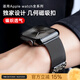 E-TREND適用蘋果手表表帶s10新款ultra2金屬iwatch9米蘭尼斯series10腕帶 雙磁吸_黑色（中圓格） 適用42mm表盤【新品10代iwatch】