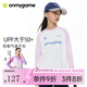 onmygame女童t恤長袖透氣涼感兒童上衣運動衣春秋 蜜桃粉 130