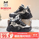 巴布豆（BOBDOG）童鞋冬款百搭高幫兒童運(yùn)動鞋男童加絨保暖二棉鞋106555006黑/米31
