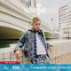 Levi's?SilverTab?25年春夏新款男士美式復(fù)古時(shí)尚牛仔夾克外套 藍(lán)色 004GJ-0000 M