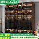 御巢笙2025新款實(shí)木衣柜多層玻璃門(mén)衣柜臥室組裝現代輕奢大小戶(hù)型衣帽間 [E0 出口級實(shí)木板芯]六門(mén)+頂柜