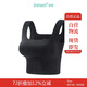 茵曼薄款運(yùn)動(dòng)內(nèi)衣背心女士無痕美背防震無鋼圈聚攏胸罩 黑色 均碼 