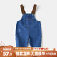 嘟嘟家寶寶背帶褲秋裝長(zhǎng)褲男童女童牛仔褲兒童休閑褲子寬松吊帶褲潮 牛仔藍(lán) 120