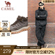 駱駝（CAMEL）高幫鞋男新款戶外運(yùn)動(dòng)登山鞋男潮流厚底休閑工裝鞋 G13W342007 暗棕 42