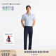 TOMMY HILFIGER【輕薄感】25秋冬男免燙易打理色丁直筒西褲長褲休閑褲38911 藏青色DW5 -直筒版-正常拍 31 (2.4尺)