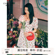 秋水伊人復(fù)古方領(lǐng)時(shí)尚連衣裙夏季新款女裝優(yōu)雅氣質(zhì)設(shè)計(jì)感裙子 花料 L