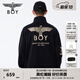 BOY LONDON【黑執事】秋男女同款黑色潮酷針織夾克外套N12801 黑色 XS
