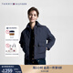 TOMMY HILFIGER秋冬女裝休閑菱形格紐扣翻領(lǐng)寬松保暖短款棉服夾克外套39252 藏青色DW5 M （推薦：115-130斤）