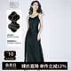 晚白仿醋酸高級(jí)感緞面吊帶連衣裙2025早秋內(nèi)搭單穿淑女百搭顯瘦長(zhǎng)裙 黑色 XL