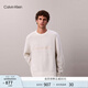 Calvin KleinJeans25秋季新款男士休閑通勤ck肌理感圓領(lǐng)內(nèi)搭針織毛衣4RD399G YAS-牛乳白 S