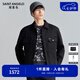 報喜鳥(niǎo)夾克男裝秋季款男士生活休閑風(fēng)時(shí)尚牛仔夾克外套百搭襯衫領(lǐng)夾克男 曜石黑 L -48(175/96)