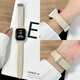 格匯品牌原裝適用蘋(píng)果iwatch S10表帶磁吸s9真皮手表帶Applewatch9/8/7/Ultra2/Se輕奢女款時(shí)尚ins腕帶 【奶杏色】荔枝紋折疊|磁吸扣便捷佩戴 適用iwatch10【42