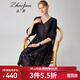 兆君2024春夏真絲新款彩色波點(diǎn)印花連衣裙女藝術(shù)感半袖桑蠶絲裙子 圓點(diǎn) 2XL