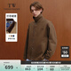 Teenie Weenie Men小熊男裝外套2025春季新款美式復(fù)古撞色翻領(lǐng)工裝夾克 深卡其色 M