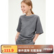 ELLE KIDS小狗繡花】25春夏季女童圓領(lǐng)休閑蝙蝠袖透氣高彈寬松短袖T恤