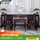長(cháng)鏡居2025新款中堂供臺六件套條案供桌中式仿古家用實(shí)木堂前八仙桌雕花 2.05米太師中堂四件套 整裝