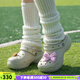crocs經(jīng)典卡駱馳洞洞鞋女鞋秋冬云朵暖棉Clog運(yùn)動休閑加絨拖鞋207938 207938-2Y2/骨白色無智必星 36 -37