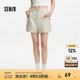 森馬（Semir）休閑褲女純棉寬松南瓜褲俏皮復(fù)古氣質(zhì)2025夏季新款工裝褲時(shí)尚 淺卡其50311 30