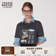 Teenie Weenie小熊T恤女2025年夏季新款簡約休閑時髦印花圓領(lǐng)短袖T恤女 煤灰色 M