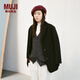 無印良品（MUJI） 羊毛 麥爾登呢 貝雷帽 女帽子 秋冬 DBE40A4A 深紫紅色 57-59cm