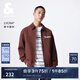 杰克·瓊斯（JACK&JONES）春秋衣服男裝休閑外套男翻領(lǐng)刺繡夾克男士高檔春秋新款立領(lǐng)上衣 巧克力軟糖E14 常規(guī) L 180