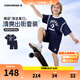 Converse匡威童裝男童套裝2025夏季新款上衣短褲兩件套潮流籃球運動服寬松 藏青藍 120 /60 【建議身高110-116cm】