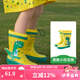 kocotree兒童雨鞋兒童水鞋男女寶寶雨靴水靴小童時(shí)尚幼兒小孩防水膠鞋 勇敢小恐龍-立體版 24 建議腳長14.5-15cm