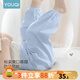 優(yōu)奇嬰兒防蚊褲夏季薄款寶寶睡褲夏天空調(diào)服冰絲長(zhǎng)褲純棉男童燈籠褲子 藍(lán)色【純棉透氣】 80