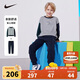 NIKE3BRAND 耐克男女童無帽衛(wèi)衣+長褲2件套裝秋季新款長袖套裝