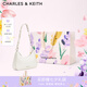 CHARLES&KEITH拉鏈簡約通勤輕便鏈條腋下包生日禮物七夕禮物CK2-20271604 Cream奶白色 S