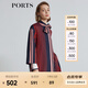 PORTS寶姿女裝2025春夏新款條紋撞色外套SL8C002KFD063 黑色-荼蘼粉條紋 S (4)