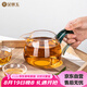 金鑲玉 玻璃公道杯分茶器配件加厚玻璃耐熱透明 高硼硅湖綠矮款公杯