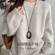 TFY圓環(huán)吊墜毛衣鏈女高級感輕奢長(cháng)款百搭2025新款秋冬裝飾項鏈配飾 圓環(huán)吊墜毛衣鏈【長(cháng)94cm，重13.9g】