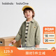 巴拉巴拉童裝薄外套幼童裝寶寶外套男童女童2025新款秋裝格子萌趣印花衣服 土灰綠40924 110