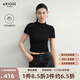 艾諾絲雅詩(shī)【商場(chǎng)同款】2025秋季新品通勤百搭羊毛短袖針織衫上衣女40728019 黑色 M